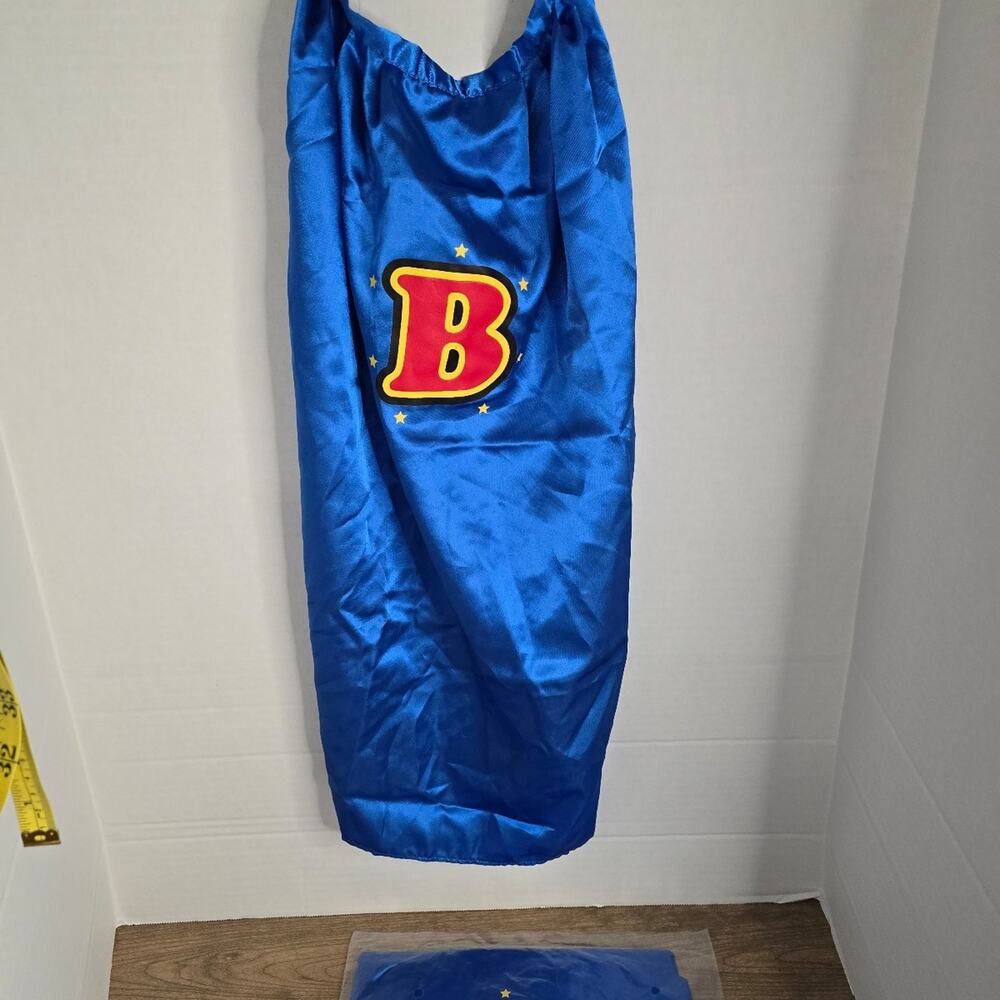 Build-A-Bear child size blue satin hero cape New in package
